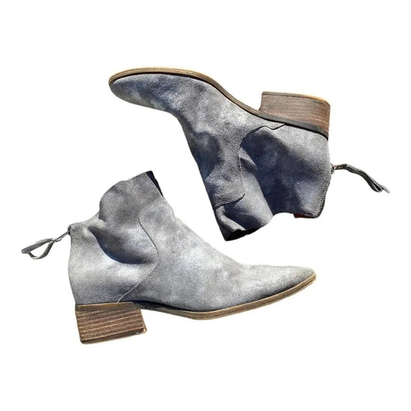 Lucky Brand grey suede bootie size 8.5 - Picture 1 of 8